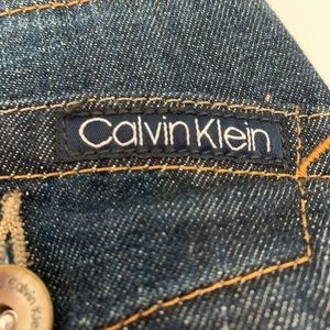 Calvin Klein Lean Bootcut Dark Wash Flap Pocket Size 10